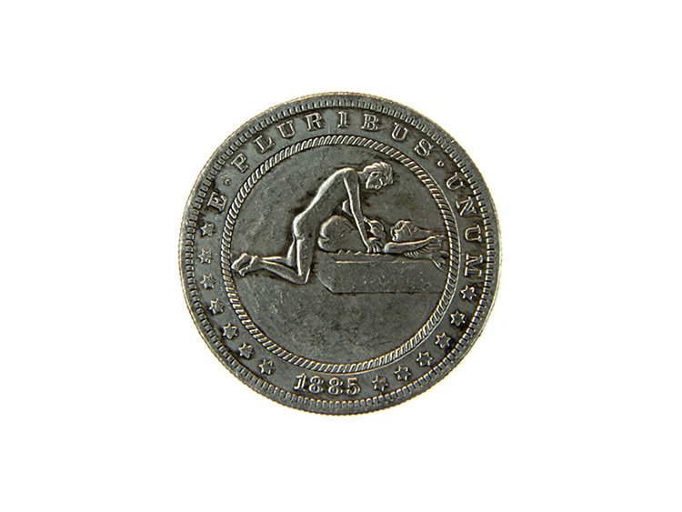 Hobo Nickel №10, монета 1 доллар США 1885 год, копия, 39 мм
