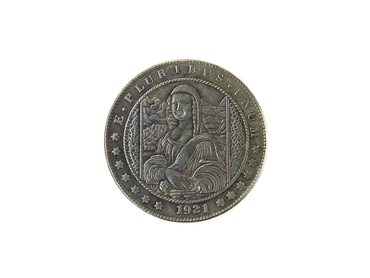 Hobo Nickel №14, монета 1 доллар США 1921 год, копия, 39 мм