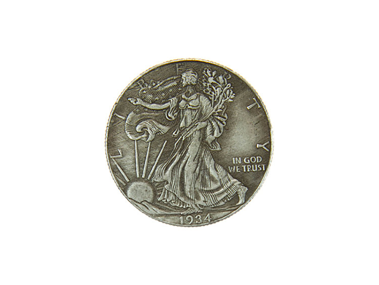 Полдоллара с идущей Свободой США 1934 год, копия, 31 мм