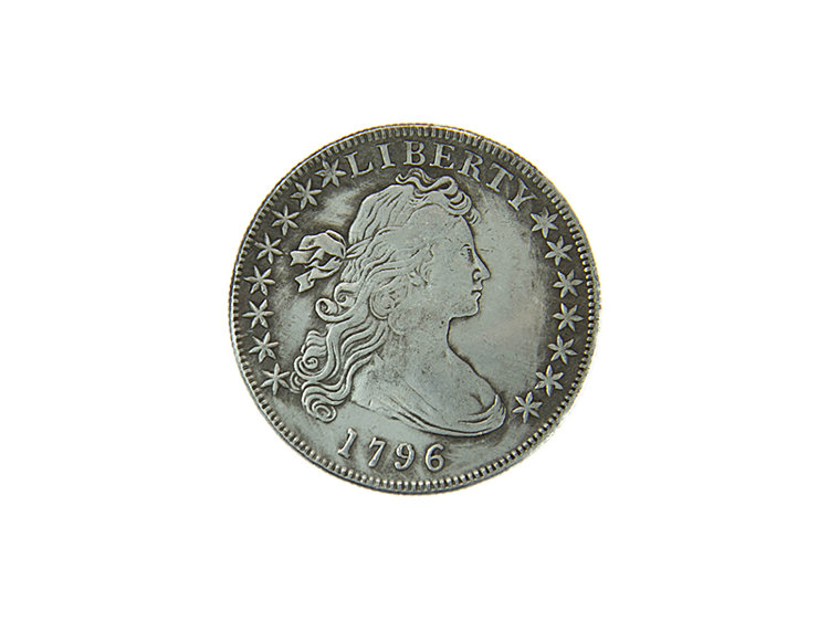Доллар с изображением драпированного бюста Свободы, США, 1796 год, копия, 39 мм